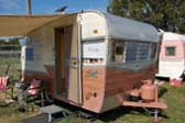 1961 Shasta travel trailer at Mount Baker Rally in Lynden, Washington